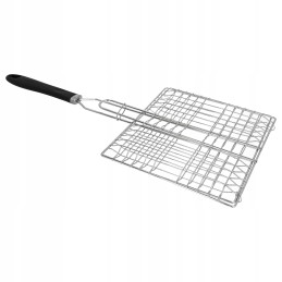 Grilio grotelės, krepšelis mėsai, žuviai, daržovėms kepti, 23x25, uždaras, grotelės