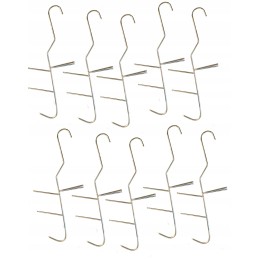 Nerūdijančio plieno rūkymo kabliukas ø3, trigubi kabliukai žuviai rūkyti - 10 vnt.