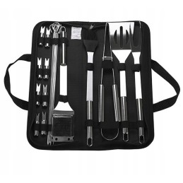 Plieninis kepsninės komplektas XXL, tefloniniai kilimėliai, kepsninės reikmenys, 25 vnt.