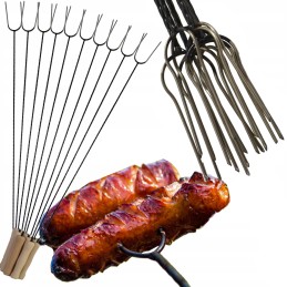 Šakės lazdelės šakės laužo lazdos 100 cm 10 vnt