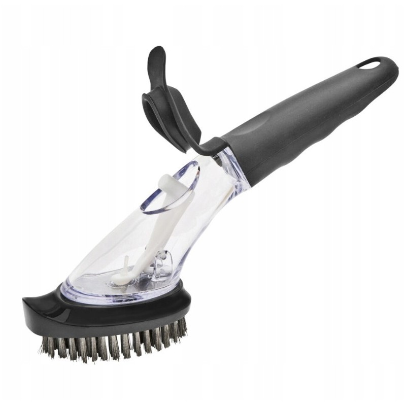 Plieninis šepetys, skysta poveržlė viryklės grotelėms kepti