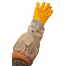 nitrilinės bitininkystės pirštinės, apsauginės su drobe, 8 dydis