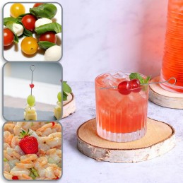 100x mėsos iešmelių vyniotinių vyniotinių adatų nerūdijančio plieno iešmelių rinkinys