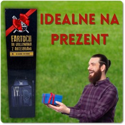 Grilio meistro prijuostė su grilio įrankiais ir 5 viename grilio stalo įrankiais