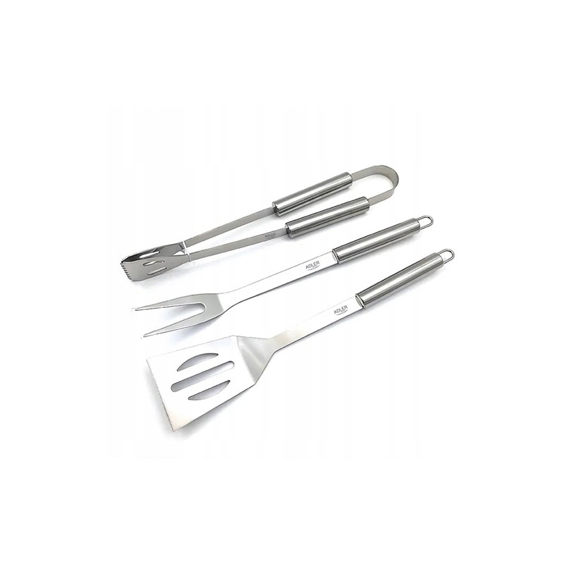 Adler ad 6728 grilio stalo įrankių rinkinys 3 vnt