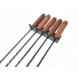 Grilio rinkinys su šakėmis 100 cm + kabykla + atramos 5 vnt