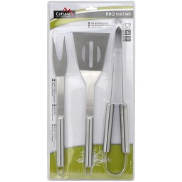 Grilio įrankių rinkinys su 3 lizdinėmis plokštelėmis
