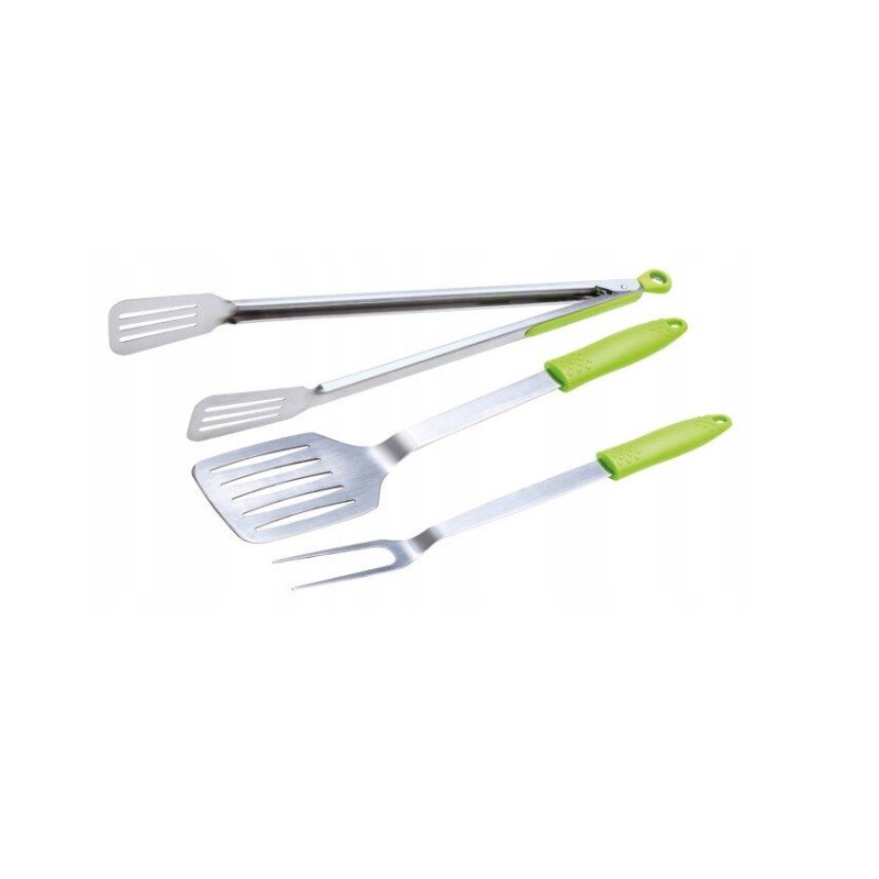 Meistras grilio rinkinys 3 vnt. silikoninės oranžinės rankenos