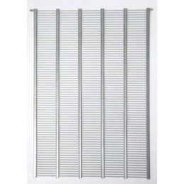 Varšuvos metalinės pertvaros grotelės, vertikalios išplėstos, Łysoń 310x455 mm