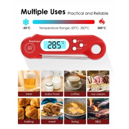 Grilio termometras su zondu, skaitmeninis momentinis skaitymas, LCD ekranas