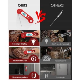 Grilio termometras su zondu, skaitmeninis momentinis skaitymas, LCD ekranas