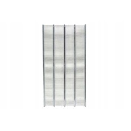 Varšuvos horizontalios metalinės pertvaros grotelės, paprastas cinkuotas lakštas