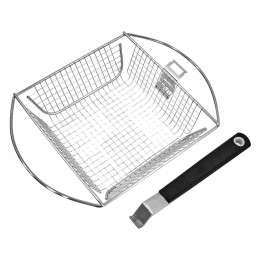 Krepšelis, grilio grotelės, nuimama rankena