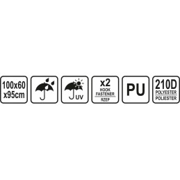 Lund kepsninės dangtis 100 x 60 x 95 cm