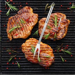 Plieninių stalo įrankių kepsninės aksesuarų rinkinys iš 5 dalių uždangalo indų dėklas