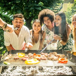 Plieninių stalo įrankių kepsninės aksesuarų rinkinys iš 5 dalių uždangalo indų dėklas