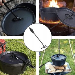 Barvere aksesuarai: pagrindas 42 cm, stovas, kabliukai, bbq pirštinės.