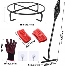 Barvere aksesuarai: pagrindas 42 cm, stovas, kabliukai, bbq pirštinės.