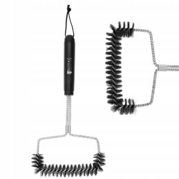 Plieninės vielos grotelių grilio šepetys, plotis 16