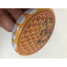 Didelių stiklainių dangtelių pakuotė (50 vnt.) - ND63 raštas su bituku