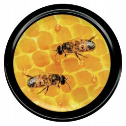 Dideli kamšteliai medaus stiklainiams (50 vnt) nd71