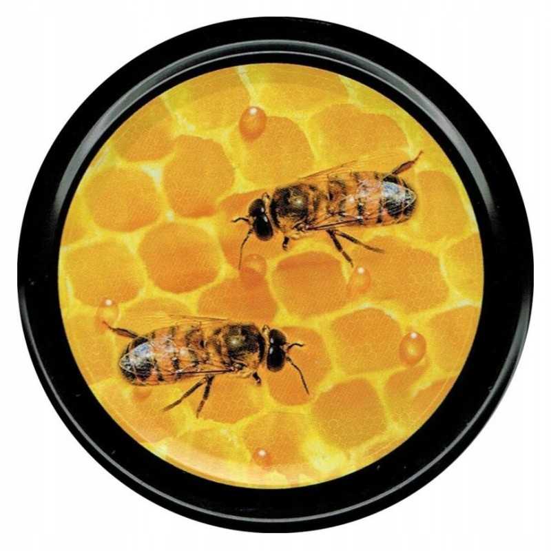 Dideli kamšteliai medaus stiklainiams (50 vnt) nd71