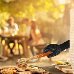 Ugniai atsparios pirštinės kepimui ant grotelių, atsparios karščiui, stiprios ugniai