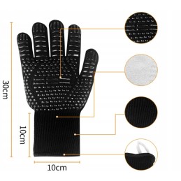 Ugniai atsparios pirštinės kepimui ant grotelių, atsparios karščiui, stiprios ugniai