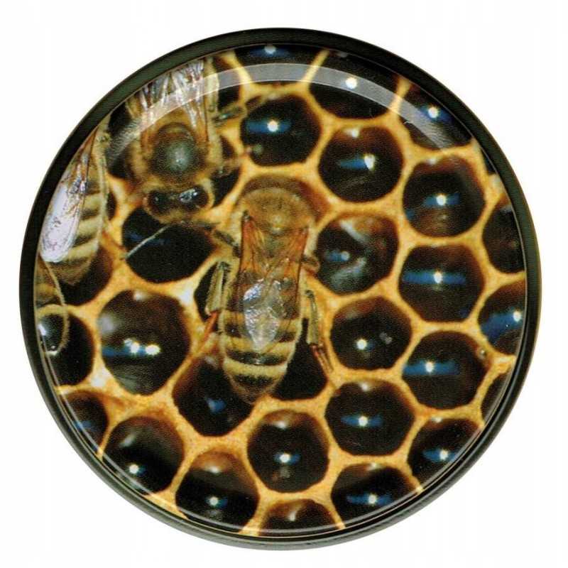 Dideli kamšteliai medaus stiklainiams (50 vnt) nd18