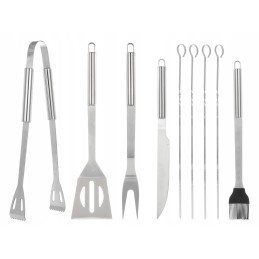 Aksesuarų rinkinys, kepsninės reikmenys, dėklas, 11 vnt