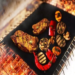 12x tefloninis grilio kilimėlis kepimui, komplektas