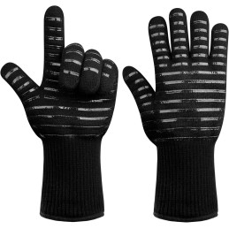 Apsauginės pirštinės kepsninės pirštinės karščiui atsparios 800°C x2