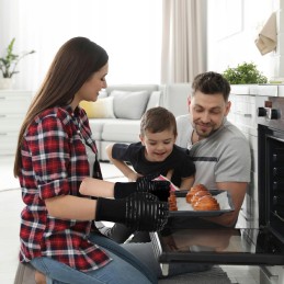 Apsauginės pirštinės kepsninės pirštinės karščiui atsparios 800°C x2