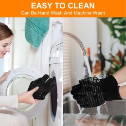 Apsauginės pirštinės kepsninės pirštinės karščiui atsparios 800°C x2