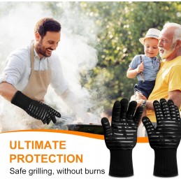 Apsauginės pirštinės kepsninės pirštinės karščiui atsparios 800°C x2