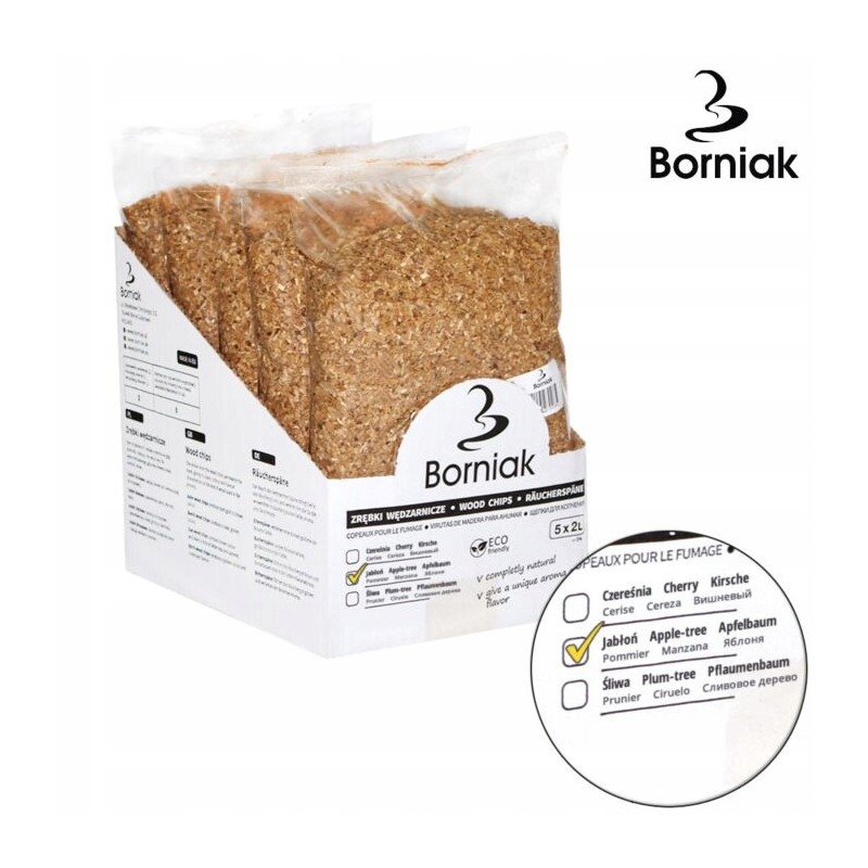 Za10 - rūkytos medžio drožlės borniak - obelis 10l