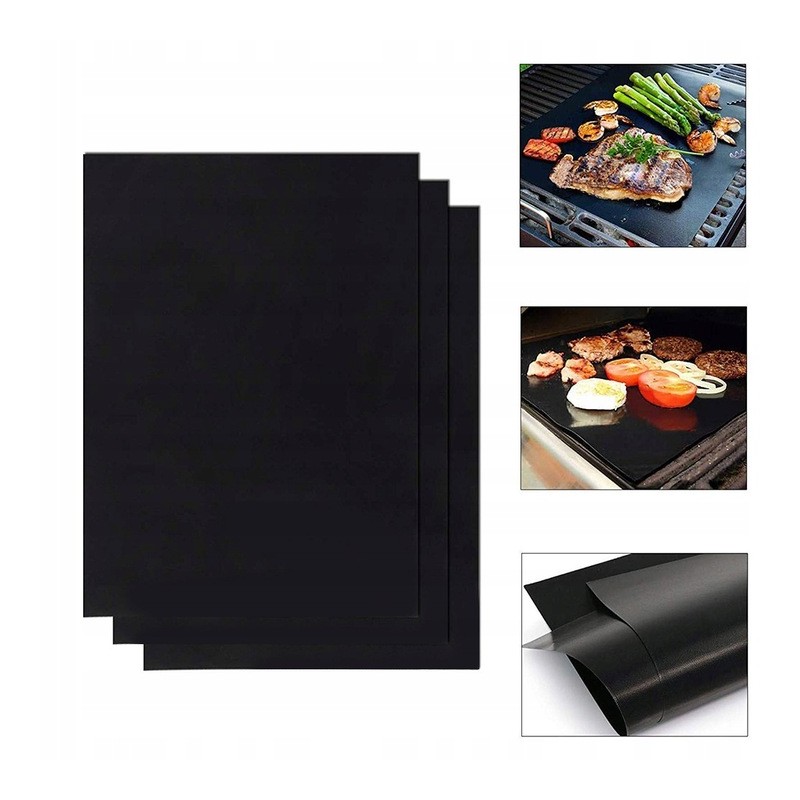 Grilio kilimėlis, daugkartinio naudojimo tefloninis bbq grilio padėklas, komplektas