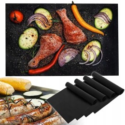 Grilio kilimėlis, daugkartinio naudojimo tefloninis bbq grilio padėklas, komplektas