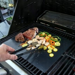 Grilio kilimėlis, daugkartinio naudojimo tefloninis bbq grilio padėklas, komplektas