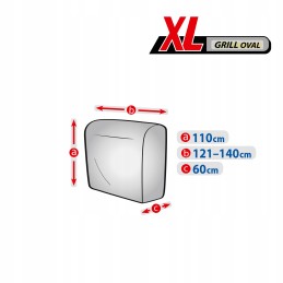 Apsauginis dangtelis XL ovalioms kepsninėms