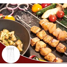 50x metalinis iešmas kepsniniams kebabams, šampano adatoms, iešmams 15 cm