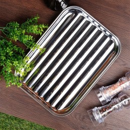 Daugkartinio naudojimo grilio padėklas, perforuotas plieno lakštas, grilio grotelės