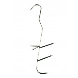 Žuvies rūkymo kabliukai - trigubi, 5 vnt.