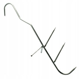 Žuvies rūkymo kabliukai - trigubi, 5 vnt.