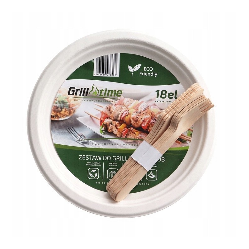 Vienkartinis pikniko / kepsninės rinkinys 18 vnt.