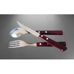 Di solle sollewood 3 dalių stalo įrankių rinkinys, su kepsnių peiliu, šaukštu-šakute