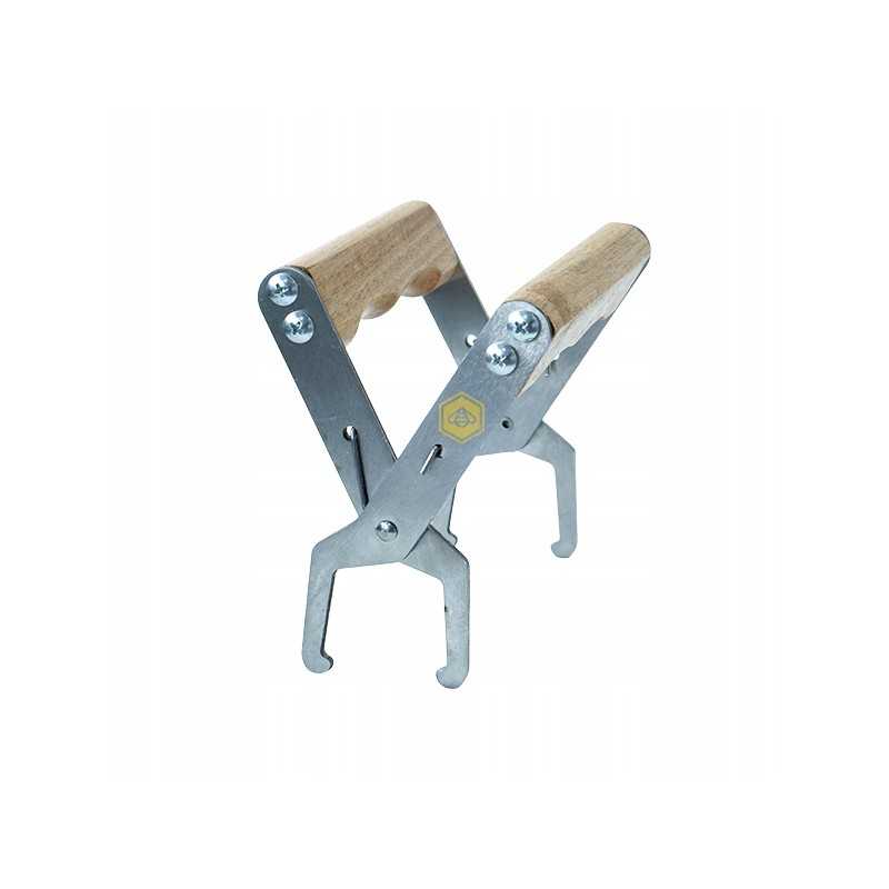 Nerūdijančio plieno rėmo gaudyklė su medine rankena