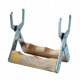 Nerūdijančio plieno rėmo gaudyklė su medine rankena