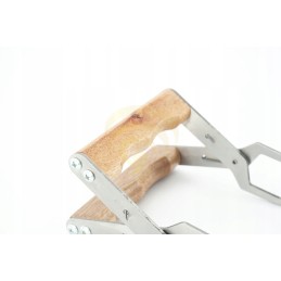 Nerūdijančio plieno rėmo gaudyklė su medine rankena