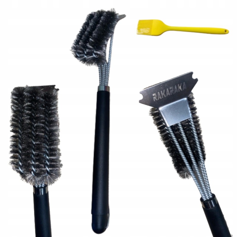 Trigubas šepečių grandiklis grotelių valymui